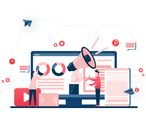 Marketing Services with ProCrew PEO Brand Identity, Lead Generation, Content Marketing, SMM, SEO, Media Buying, Influencer Marketing, Email Marketing.